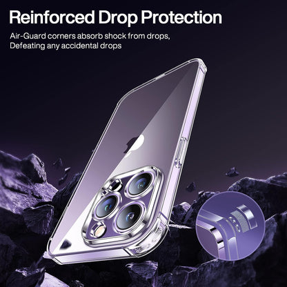 SmartDevil New Full Cover for iPhone 14 Pro Max Case, Camera Protection, Non-Yellowing Shockproof Thin Case (HD Clear)