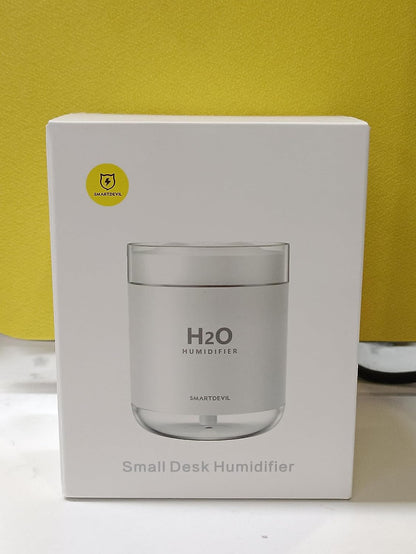 SmartDevil Small Humidifier, 500ml Portable Mini Humidifier, USB Personal Desk Humidifier for Bedroom, Plants, Office, Travel with Night Light, Auto Shut-Off, Super Quiet, White