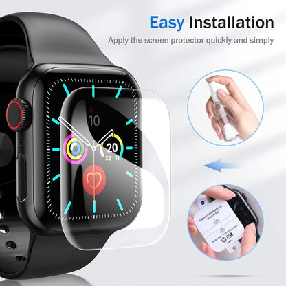 【6 Pack】SmartDevil Screen Protectors Compatible with Apple Watch Series 8 / Series 7 41mm, Ultra-thin Protective Film Bubble Free Anti-Scratch, HD Clear, Soft TPU Film for Apple Watch Series 6 5 4 SE 40mm