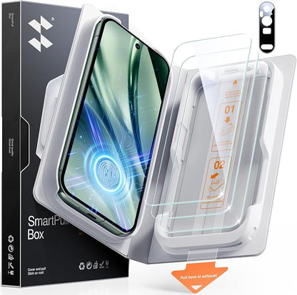 Ultra-Clear Screen Protector | Google Pixel 9-10 Series | Camera Lens Protector + SmartPull Box Install (3 Pack)