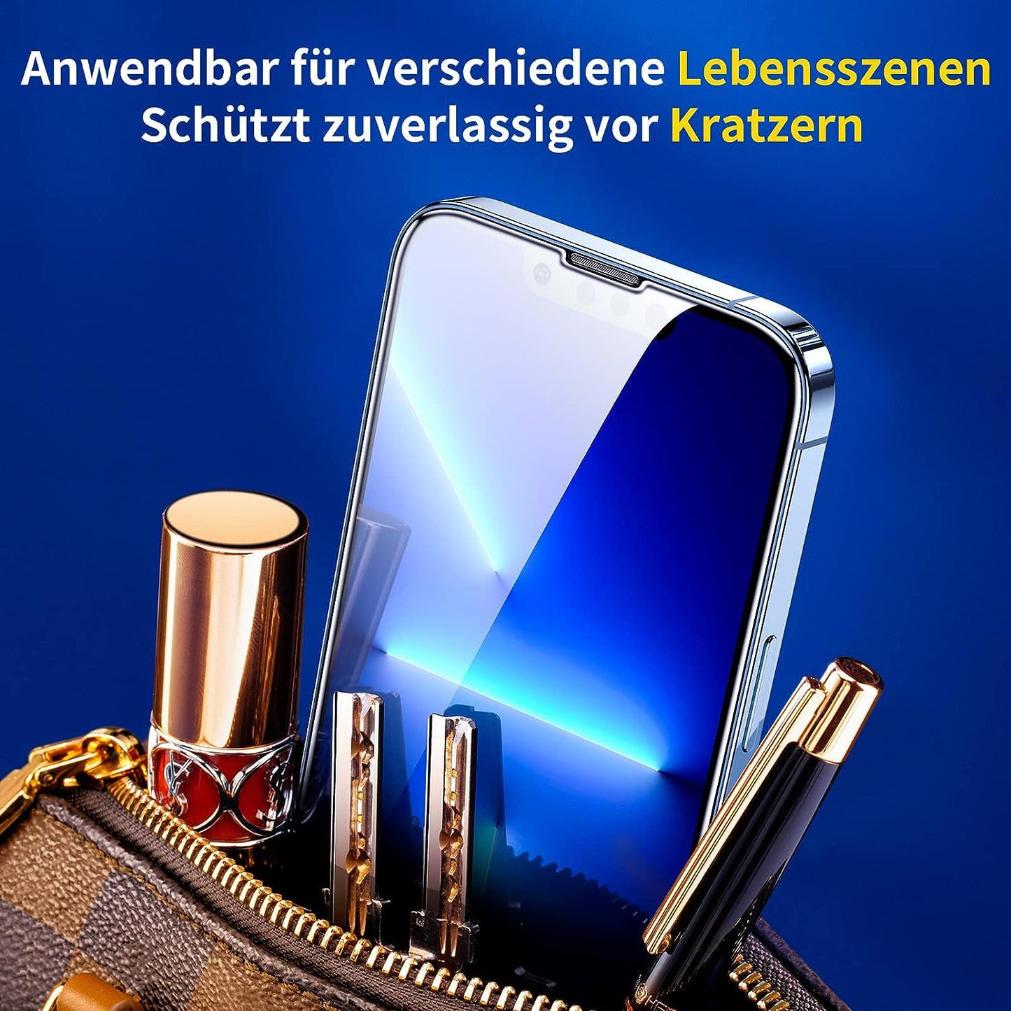 SMARTDEVIL Verre Trempé für iPhone 13 Pro Max 6,7 Zoll, 2 Stück Schutzfolie, Glasschutz, vollständiger Schutz