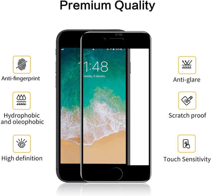 SMARTDEVIL Verre Trempé iPhone SE 2020/8/7 [Couvir l'écran Complèt][Kit Installation Offert] iPhone SE 2020/8/7 Film Protection écran,[Anti Rayures] -[ sans Bulles d'air] -[Ultra Résistant]