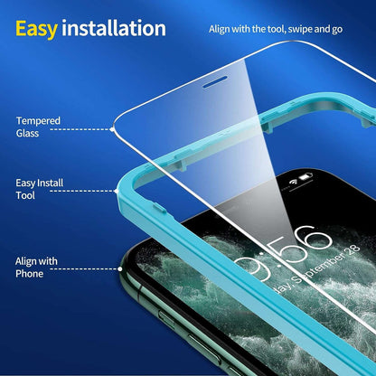 SmartDevil 3 Pack Screen Protector for iPhone 11 Pro/iPhone Xs/iPhone X, 9H Tempered Glass, Anti-Scratch, Easy Installation Tray, Anti-Oil, Anti-Bubble, Case-Friendly, Transparent Screen Protector Tempered Glass Film for iPhone11 Pro/iPhone Xs/iPhone X[5.