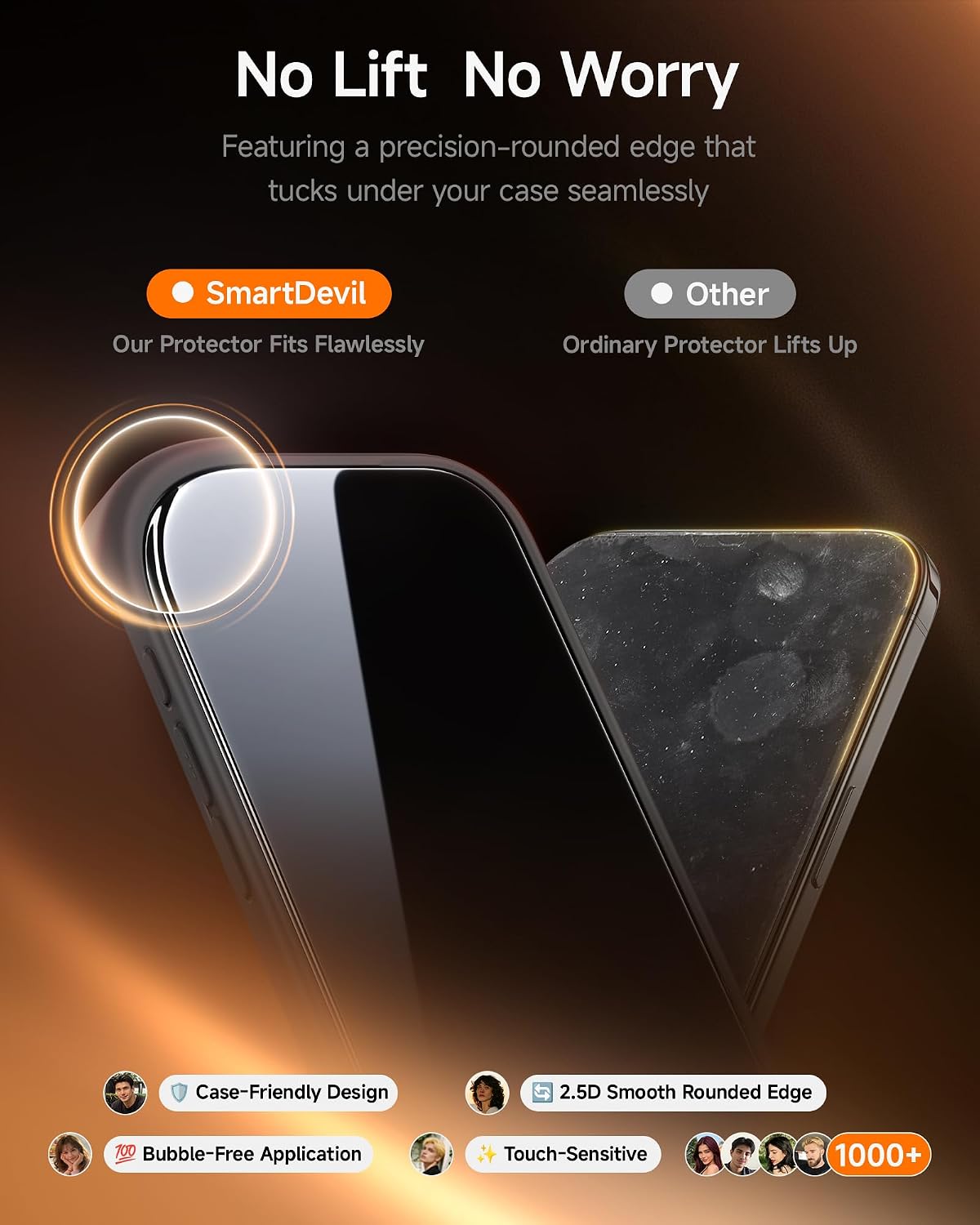 Ultra-Clear Screen Protector | iPhone 12-17 Series | OnePress Install (3 Pack)