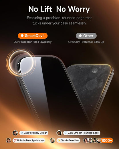 Ultra-Clear Screen Protector | iPhone 12-17 Series | OnePress Install (3 Pack)