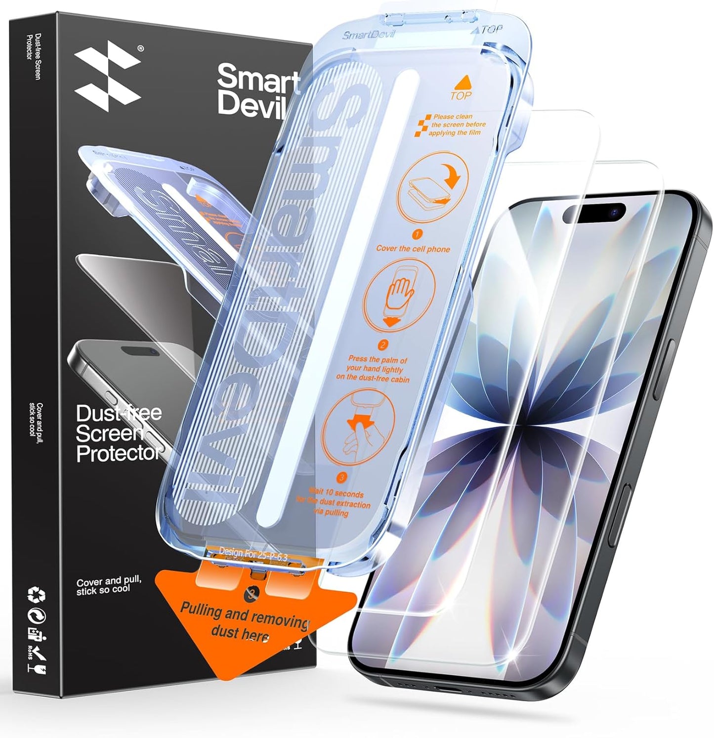 Ultra-Clear Screen Protector | iPhone 12-17 Series | OnePress Install (3 Pack)