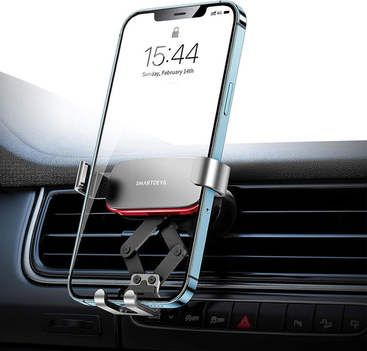 SMARTDEVIL unterstützt die Belüftung von Mobiltelefonen, die Schwerkraft unterstützt das universelle Smartphone-Auto mit 360°-Drehung, unterstützt tragbare Autos für iPhone 12, 11 x 8, Samsung S20, S10, S9, Huawei P40 usw.