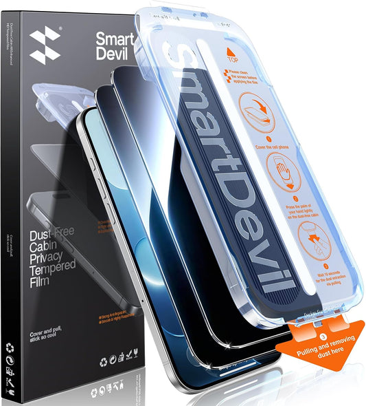 Privacy Screen Protector | iPhone 11-17 Series | OnePress Install (2 Pack)
