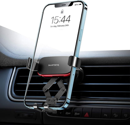 SmartDevil Mobiler Auto-Fahrerhalter, aktueller, universeller Auto-Mobiltelefon-Support für Gravedad 360°-Drehung, mobiler Auto-Mobiltelefon-Halter für kleine Telefone in 7 Pulgadas, Grau