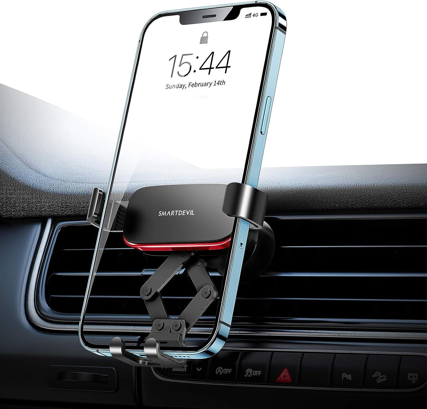 SMARTDEVIL Porta Cellulare per Auto gravità, Soporte mejorado para teléfono inteligente Auto Bocchette Aria, Soporte automático para teléfono inteligente universal para iPhone 12 11 X 8, Samsung S20 10 9, Huawei P40, Xiaomi ECC.