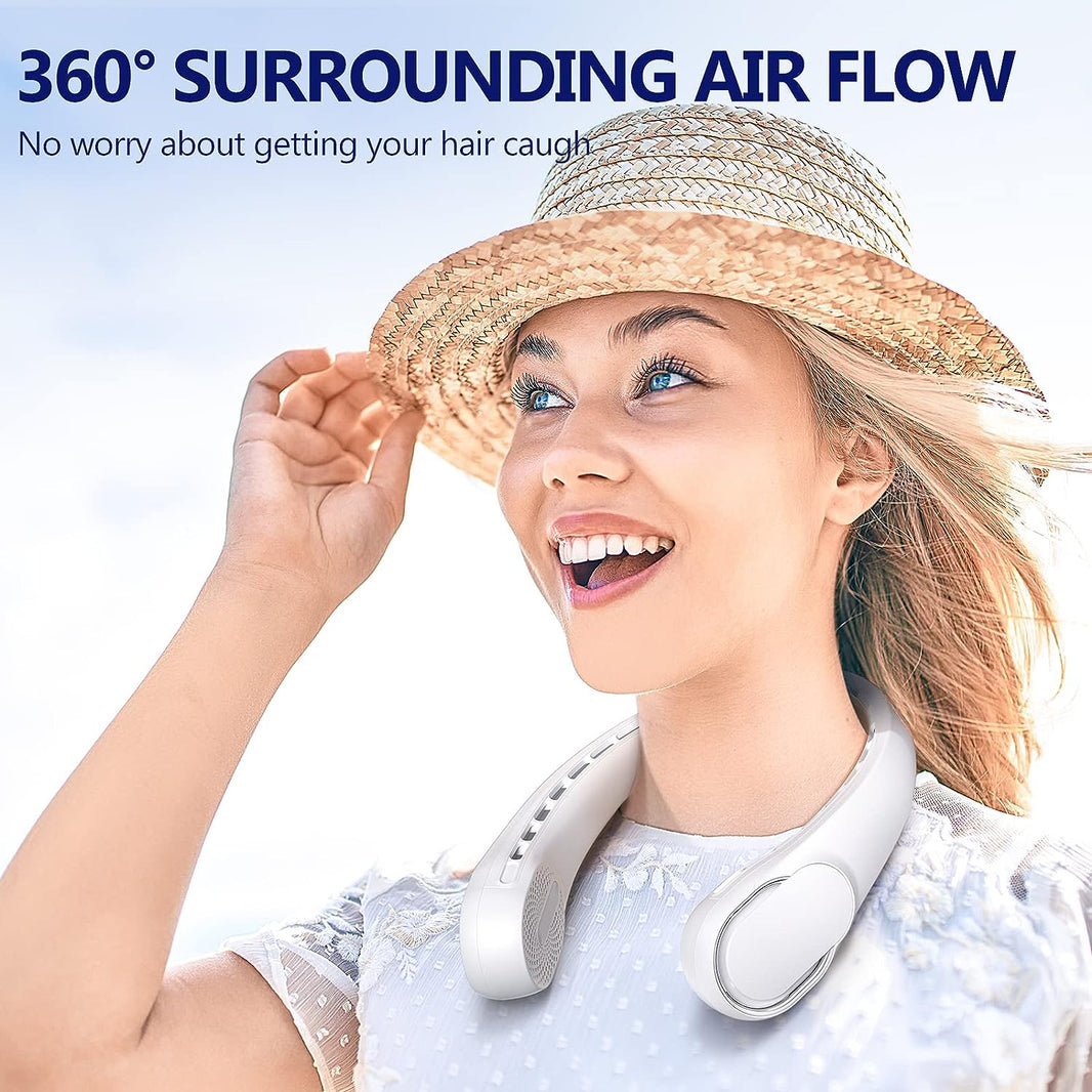 SmartDevil Neck Fan, Hands Free Portable Neck Fan, 4000mAh Rechargeab