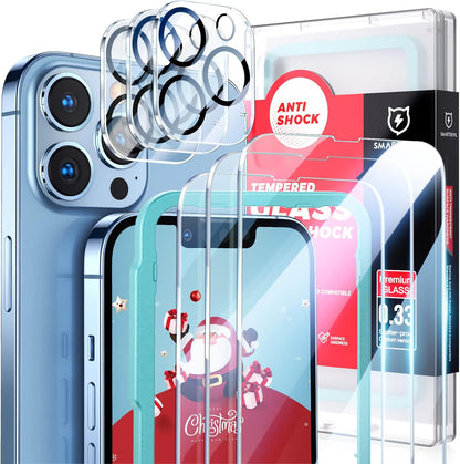 SmartDevil 3er-Pack Displayschutzfolie für iPhone 15 [6,1 Zoll], 3er-Pack gehärtete Glasfolie für 15, blasenfrei, hüllenfreundlich