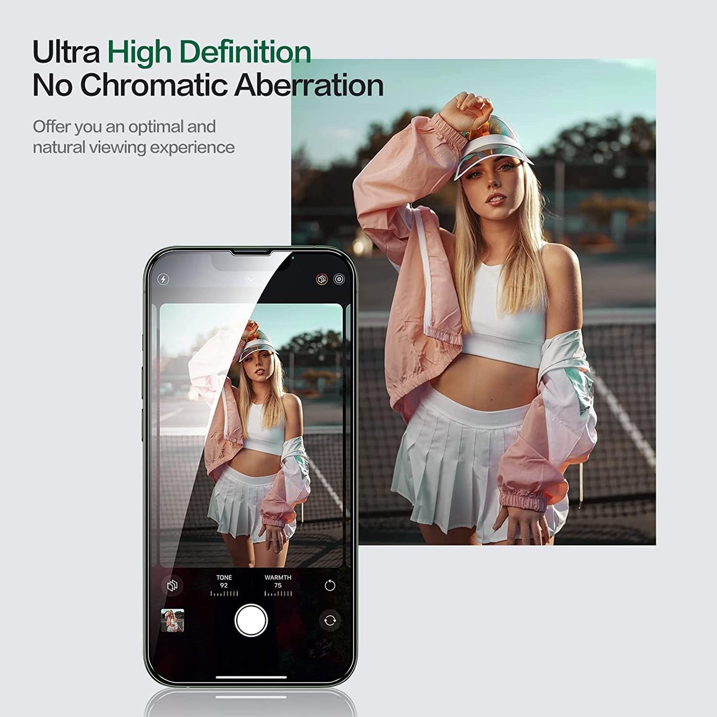 SmartDevil Displayschutzfolie für iPhone 13 Pro 6,1 Zoll, 3er-Pack gehärtetes Glas und 2er-Pack Kameraobjektivschutz mit einfachem Installationsset
