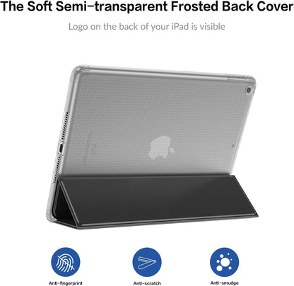 SMARTDEVIL Funda para iPad 10.2 2019 2020 con Auto Wake/Sleep, Funda Delgada a Prueba de Golpes con Soporte para iPad 8.ª Generación/Funda para iPad 7.ª Generación, Smart Cover para iPad 7/Funda para iPad 8 Negro