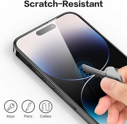 [3+3 Pack] SmartDevil Screen Protector for iPhone 14 Pro Max 6.7 inch, Tempered Glass and Camera Lens Protector, with Easy Installation Frame, Scratch Resistant, Bubble Free, Case-Friendly