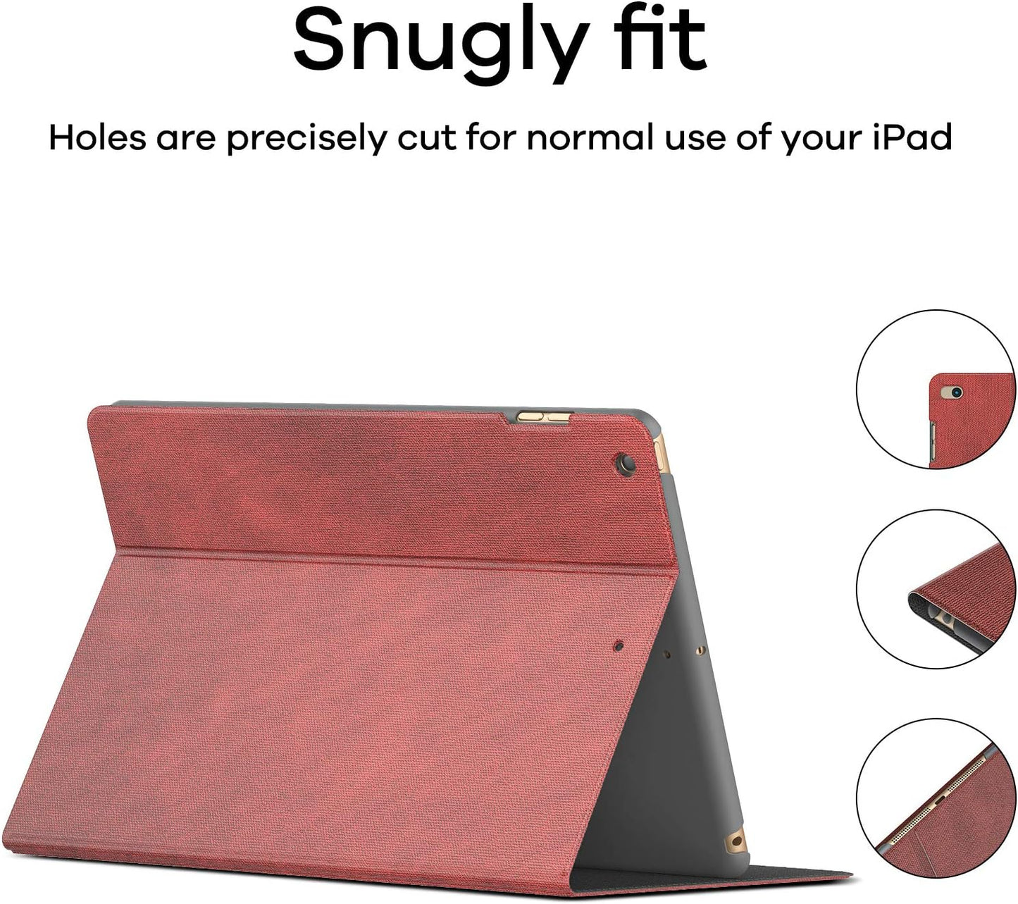 SmartDevil Hülle para iPad 5. Generation/Hülle para iPad 6. Generation, Dünn Leicht Hülle para iPad 9.7" 2017/2018 mit Auto Schlafen/Wachen, Schutzhülle para iPad 5 Gen/iPad 6 Gen mit Smart Cover Rot