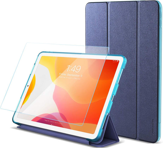 SMARTDEVILCoque pour iPad Air 4 2020 avec Porte-Crayons + Protege Ecran, Antichoc Intelligente Housse pour iPad Air 4 avec Fonction de Auto Veille/Réveil et Support, 10.9 Pouces Case pour iPad Air 4