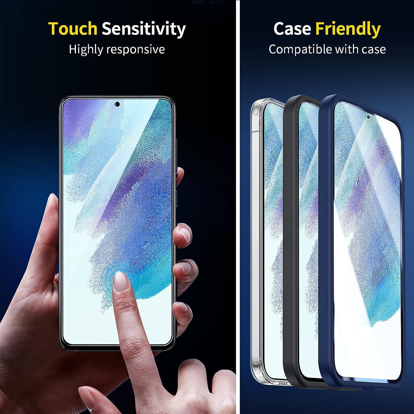 SMARTDEVIL Verre Trempé pour Samsung Galaxy S21 FE 5G, 2 Pièces Protecteur d'écran, Vitre Protection, Film Protection écran
