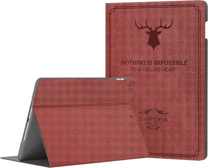 SmartDevil Custodia per iPad 2/ Custodia per iPad 3/ Custodia per iPad 4 in Stile Retrò, 9.7" Leggero Antiurto Cover per iPad 2 3 4 con Funzione Sveglia/Sonno Auto e Supporto Multi-angli Grigio