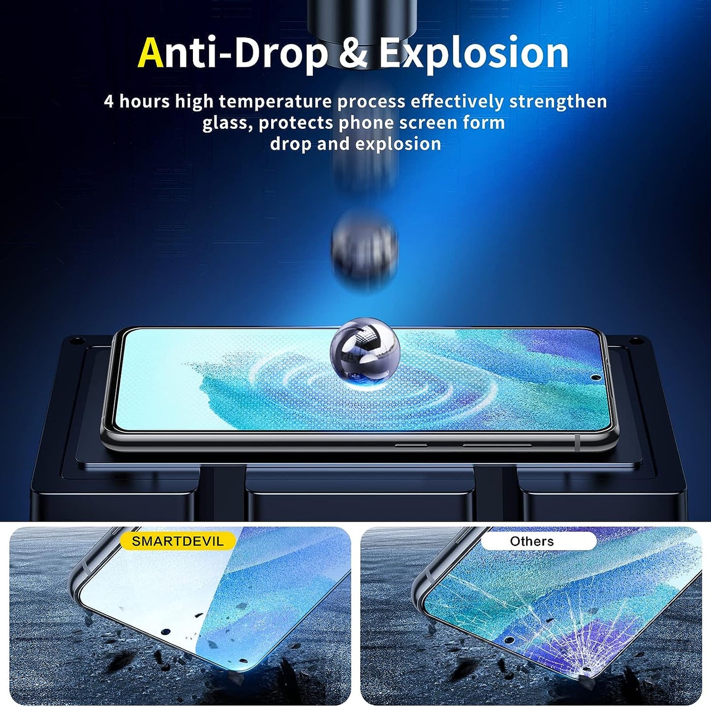 SMARTDEVIL Schutzglas für Samsung Galaxy S21 FE 5G, 2 Stück Schutzfolie, 9H Härte Panzerfolie, HD Displayschutzfolie,Kratzfest Folie