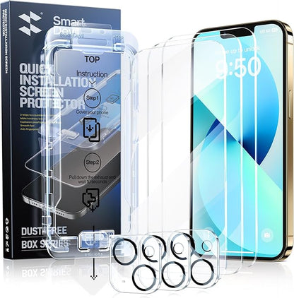 Screen Protector with Camera Lens Protector for iphone (3 Pack)