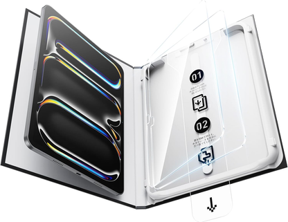 「Smart Box」iPad 用  SmartDevil強化ガラスフィルム  保護フィルム 自動除塵 超簡単貼り付け 落下保護 気泡ゼロ 滑らかな手触り 指紋防止 アイパッド 用 強化ガラス