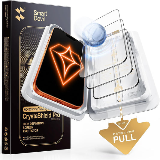 Accessory Glass by Corning™ 10H Screen Protector | iPhone 16-17 Series | SmartPull Box Install (3 Pack)