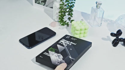 SmartDevil ガラスフィルム 一体式ガイド枠付き 簡単貼り付け HDクリア 位置ずれない 気泡ゼロ 9H硬度 指紋軽減 ラウンドエッジ加工 光沢タイプ ツルツル  保護フィルム【SmartPull Box】 2枚セット