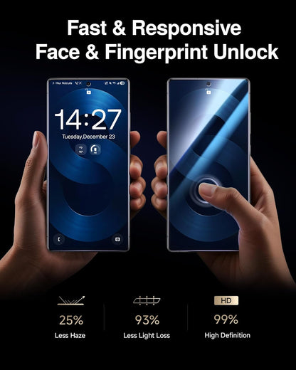 Ultra-Clear Screen Protector for Samsung Galaxy S24-S26 Ultra Series with SmartPull Box Install (3 Pack)